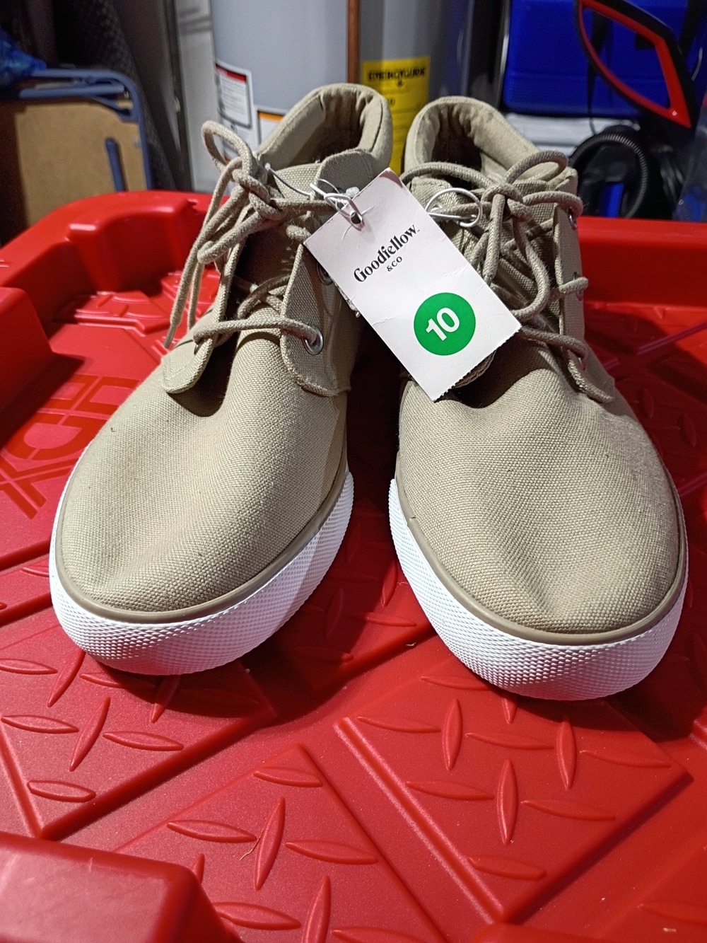Goodfellow & Co. Men's Canvas Lace-Up Sneakers in Tan.  NEW